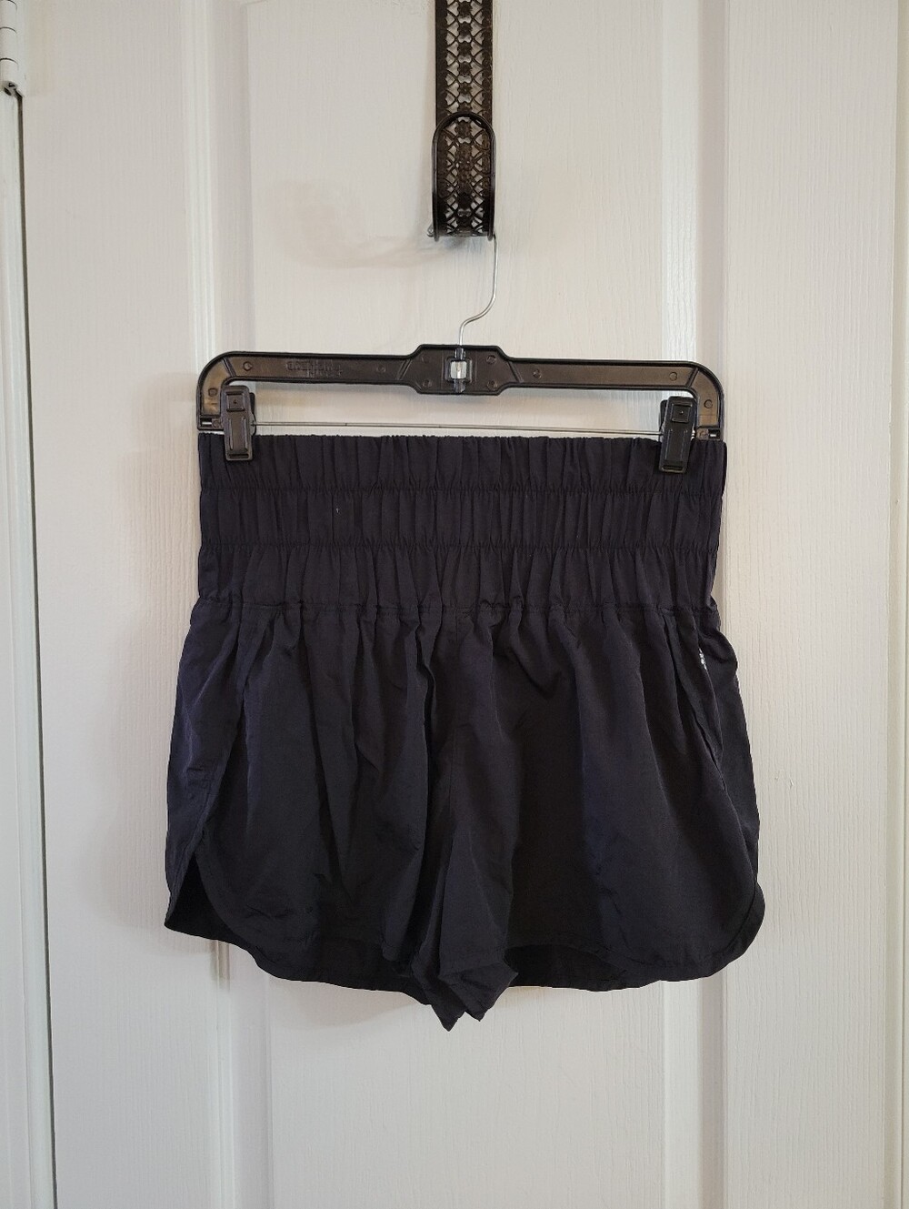 FP Movement The Way Home Shorts Black Size Medium High Rise Smocked Waist